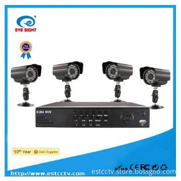Economic auto recording 4ch h.264 one key mobile view nvr kit